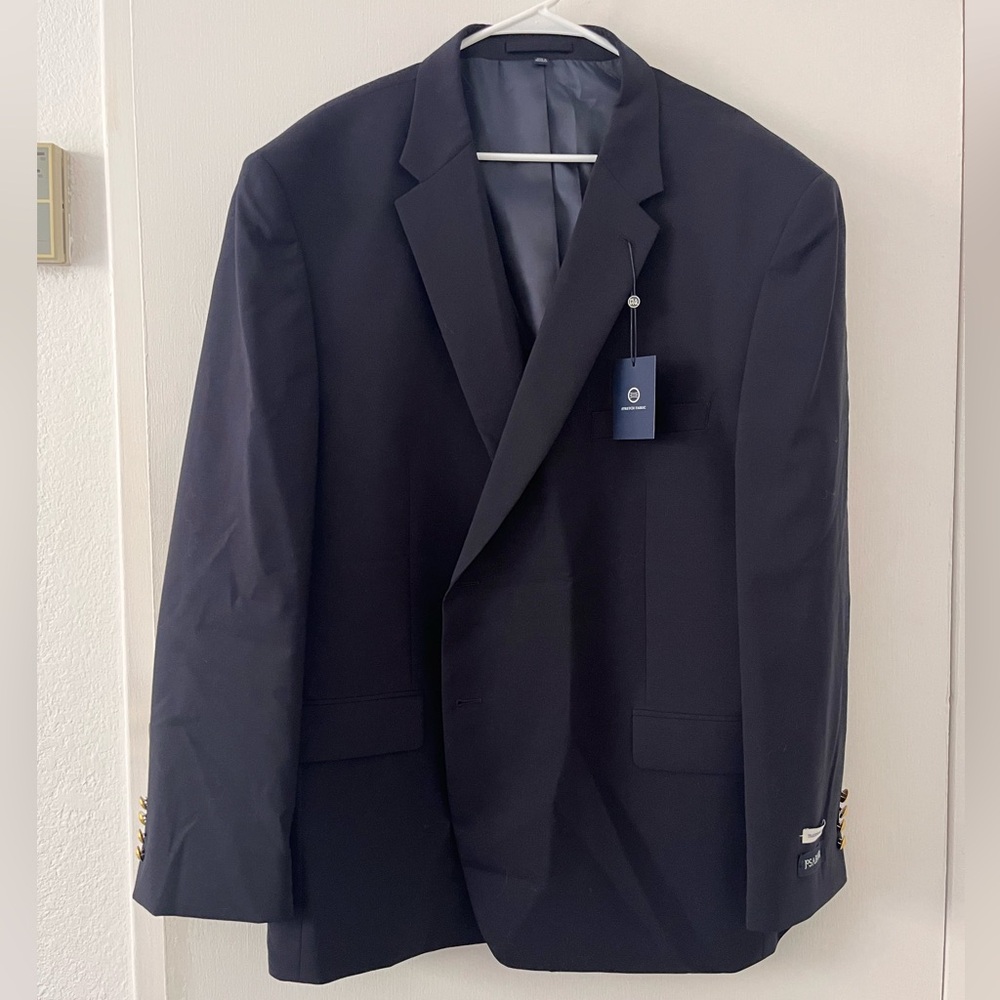 NWT Jos. A. Bank Men’s Navy Blue Blazer 52R Wool Blend
